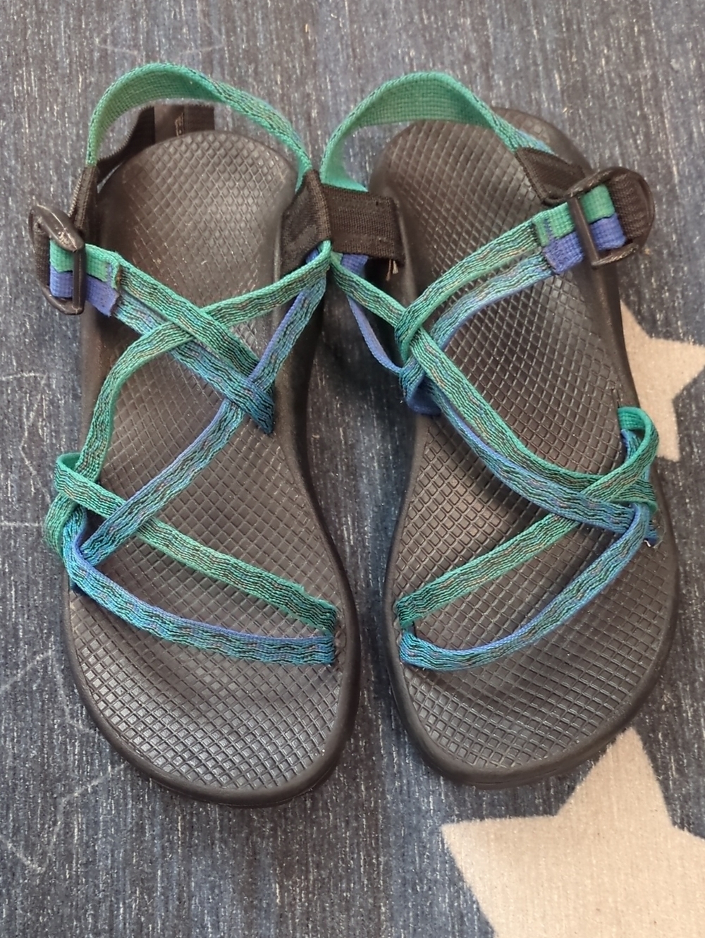 Chaco Women's Teal & Blue Strappy Outdoor Sandals